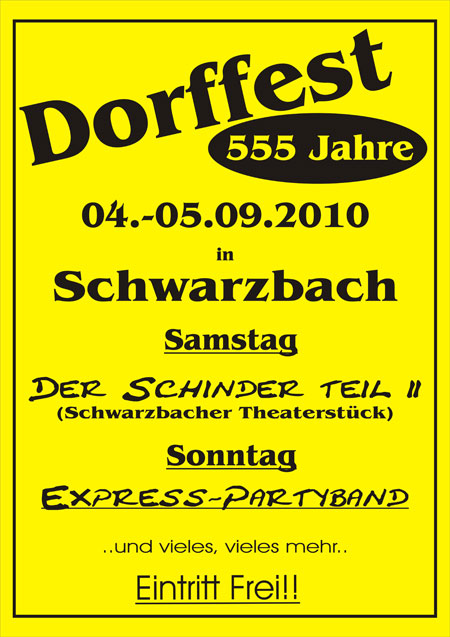 Dorffest am 4. und 5.09.2010